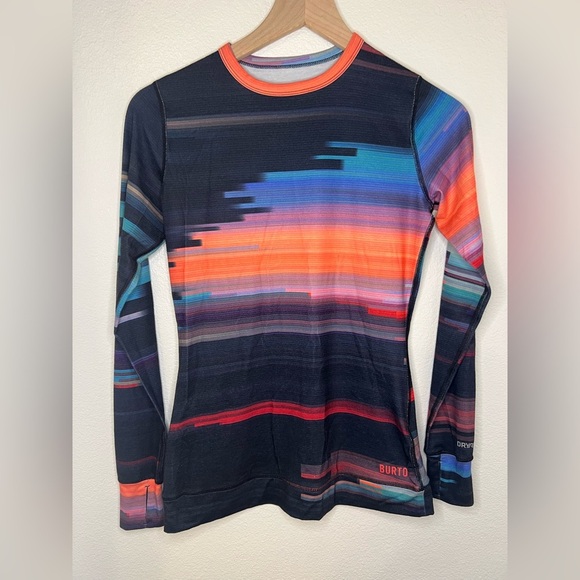 Burton Base Layer Midweight Crew - Coral Flynn Glitch XS - Picture 3 of 11